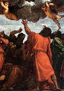 TIZIANO Vecellio Assumption of the Virgin (detail) rt oil on canvas